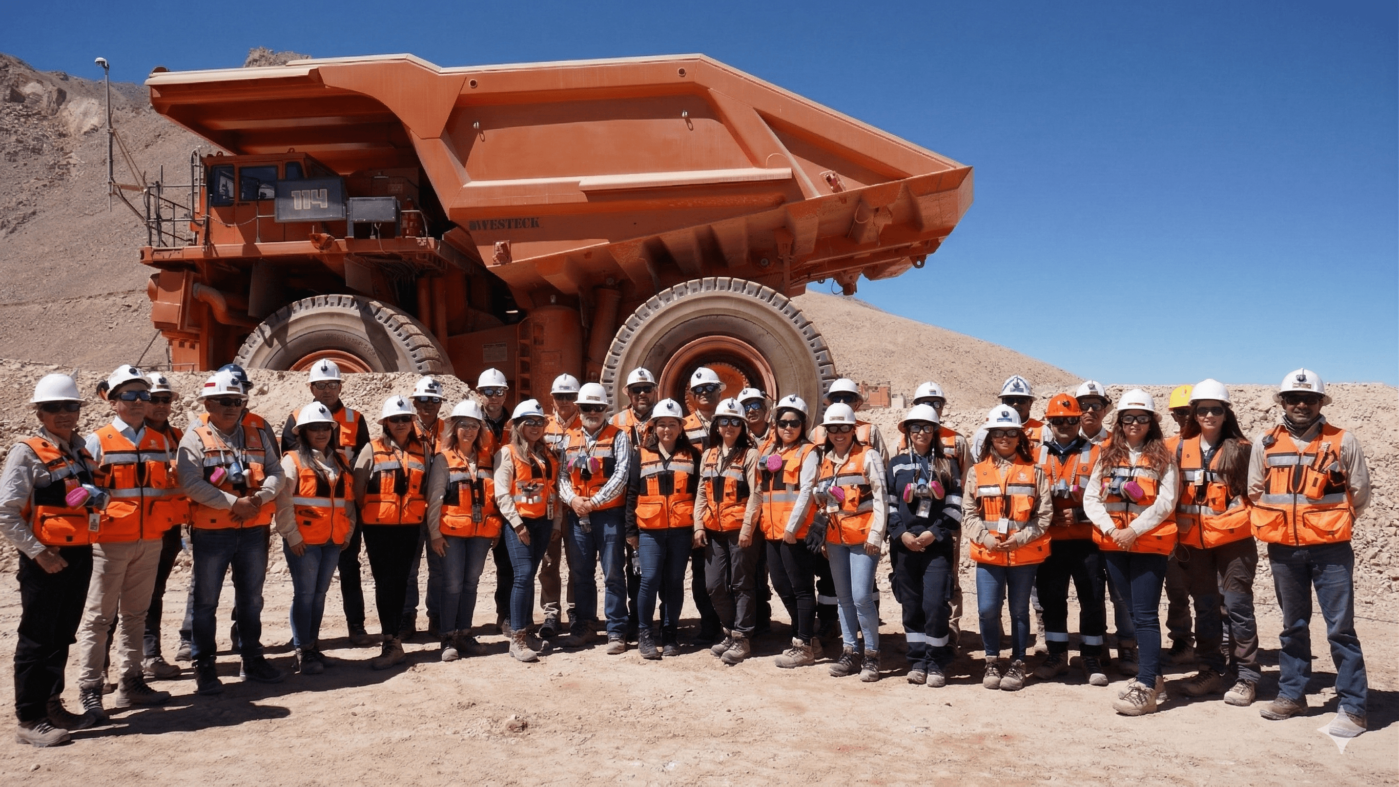 Imagen de trabajadores en una mina
